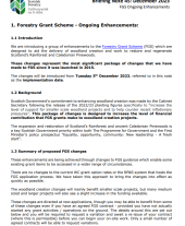 Briefing Note 45: Forestry Grant Scheme Ongoing Enhancements - December 2023